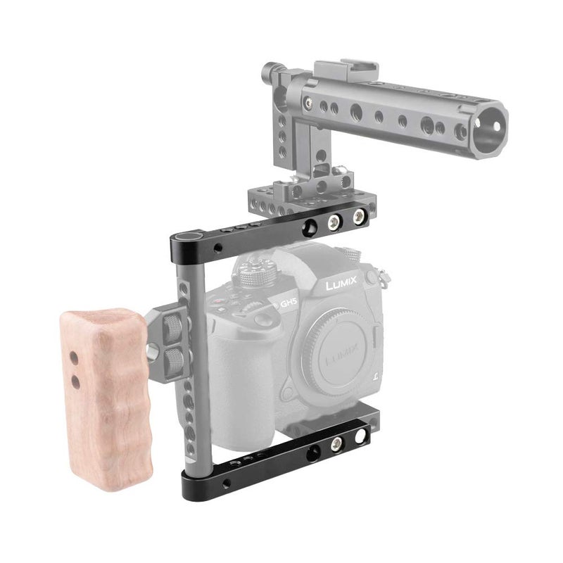 CAMVATE 124mm Cross Bar with 15mm Single Rod Adapter for DLSR Camera Cage Kit (A Pair) - 2338 - Image 3
